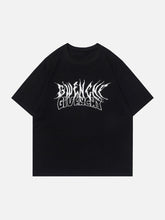 T-Shirt mit Flock Wing Bones Print